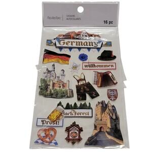 Recollections Germany‎ Stickers 16 Pc 1 Sheet 3D Dimensional Scrapbooking Travel